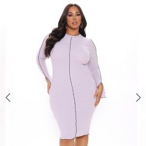 Lavender - Midi Dress - 1X